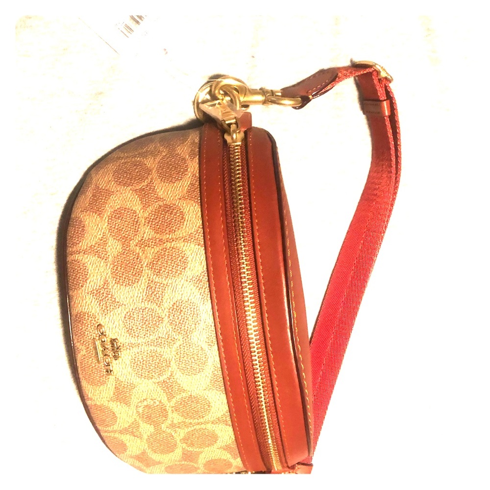 Coach canvas signature belt bag
